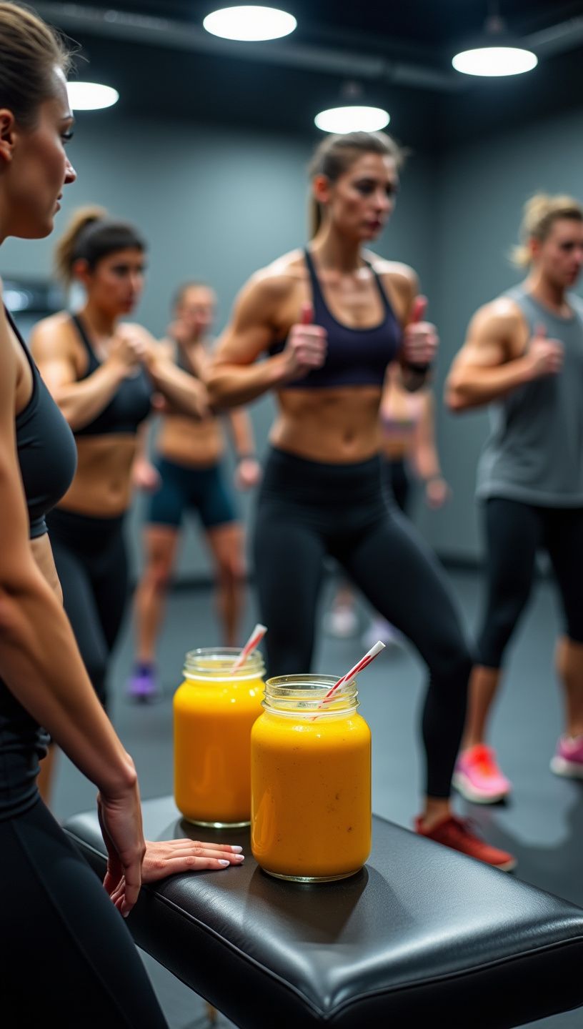 Ικανή φωτογραφία ενός αθλητή που απολαμβάνει ένα ρόφημα με κουρκουμά μετά την προπόνηση.